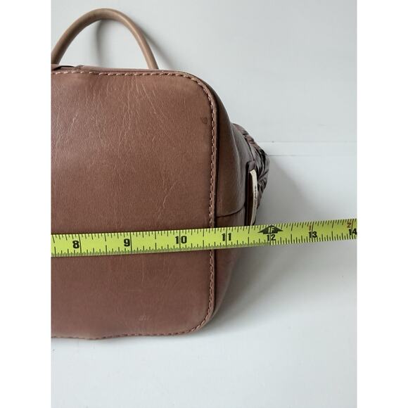 Cole Haan Genevieve Leather Woven Tote In Brown Leather Handbag 16x9.5x6 In - Picture 7 of 10